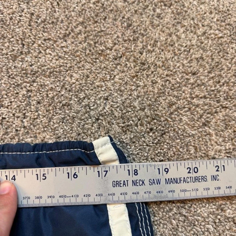 Abercrombie & Fitch Tugger Mens Blue White Stripe Cargo Board Shorts Large Y2K